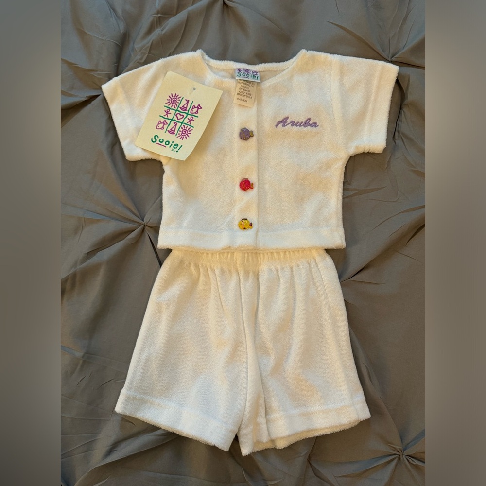 Aruba terry set 6/9 month